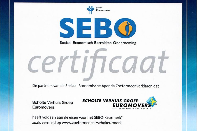 Certificaat SEBO