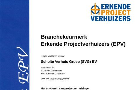 Certificaat EPV